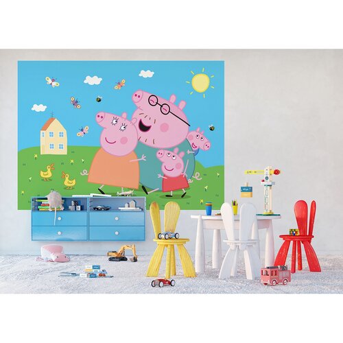 Otroška fototapeta Pepa Pig 252 x 182 cm, 4 deli