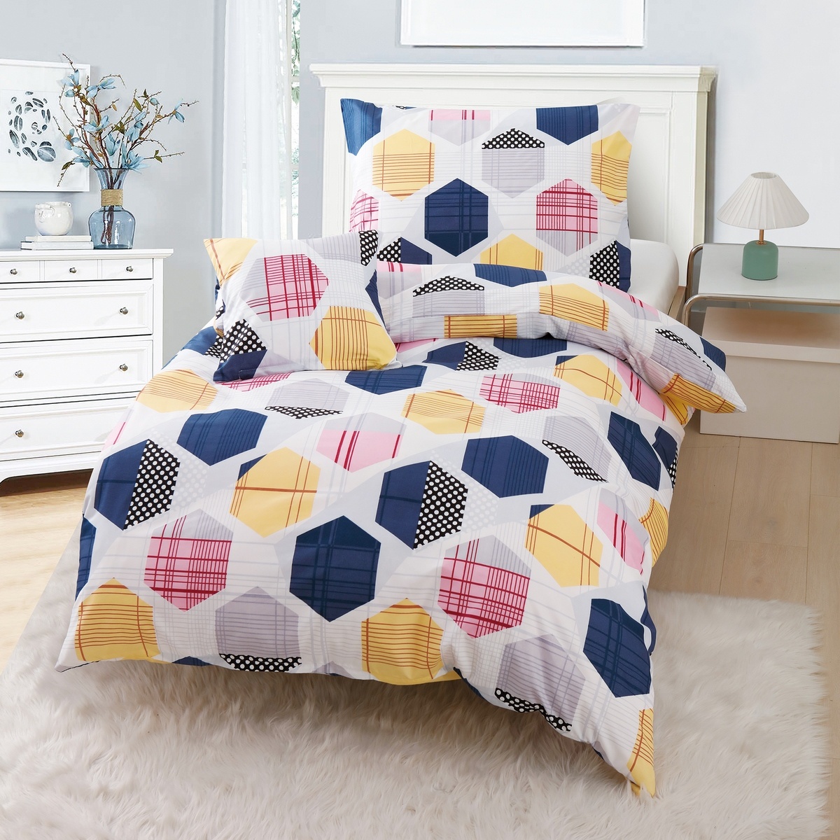 Lenjerie pat micro-satin AMELIE /6/, 140 x 200 cm, 70 x 90 cm, 40 x 40 cm