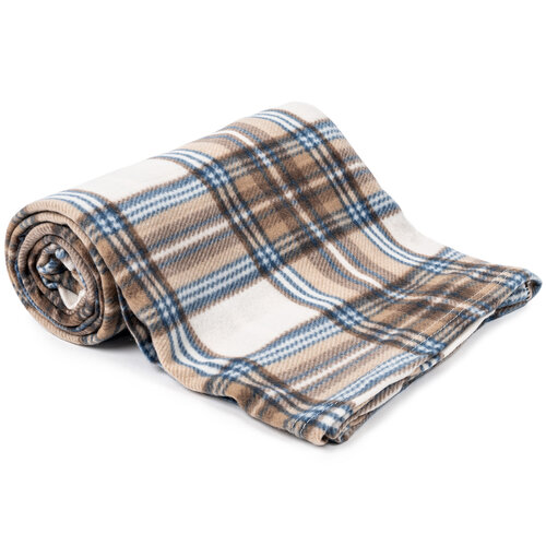 Плед fleece коричнево-білий, 150 x 200 см