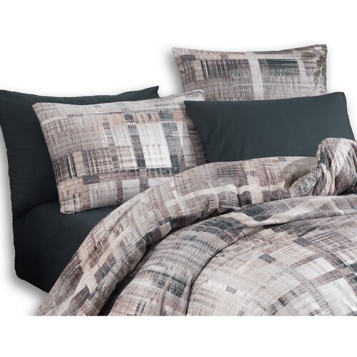 BedTex Baumwollbettwäsche Alvaro Grau, 220 x 200 cm, 2 Stück 70 x 90 cm