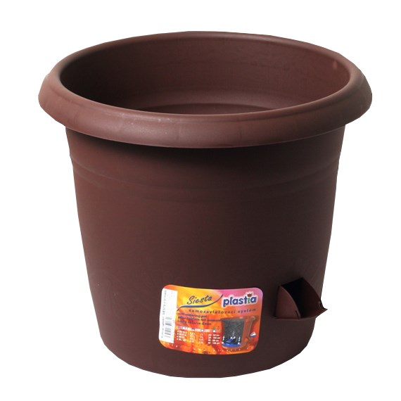 Samozavlažovací kvetináč Siesta, čokoláda, Plastia, 25 cm