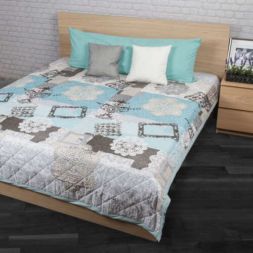 Narzuta na łóżko Lace turkusowy, 160 x 220 cm
