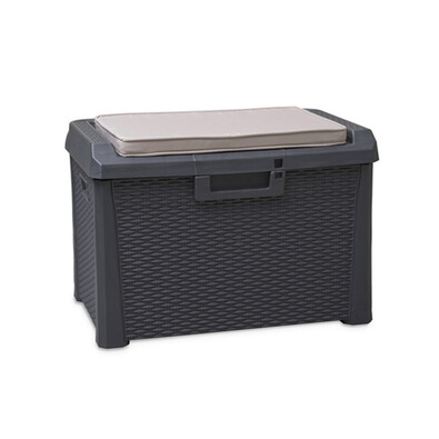 Garten-Aufbewahrungsbox Santorini Anthrazit, 125 l