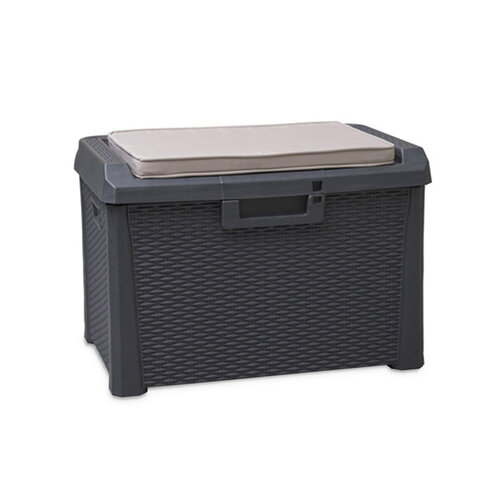 Garten-Aufbewahrungsbox Santorini Anthrazit, 125 l