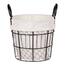 Dekorativni kovinski koš z blagom Vienne, 23 x 21x 23 cm