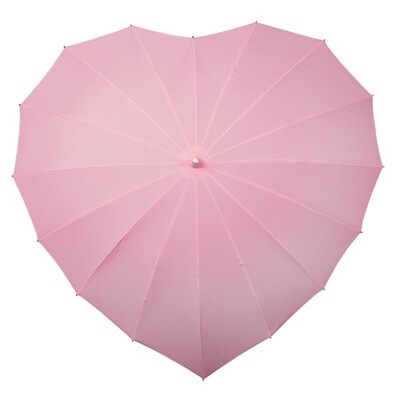 Dámský holový deštník srdce Heart sv.růžová