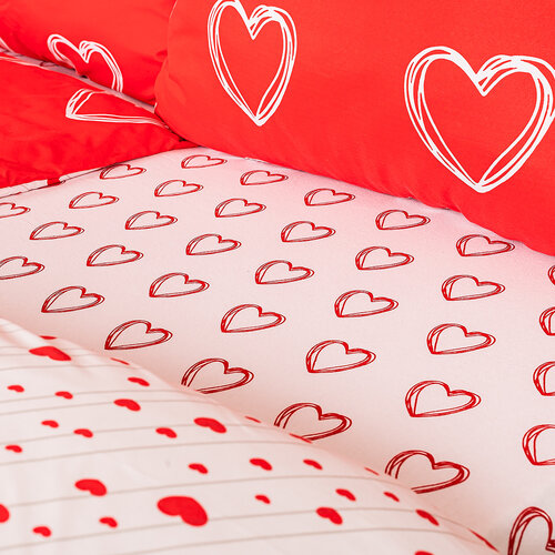 4Home Jersey Bettlaken In Love, 160 x 200 cm