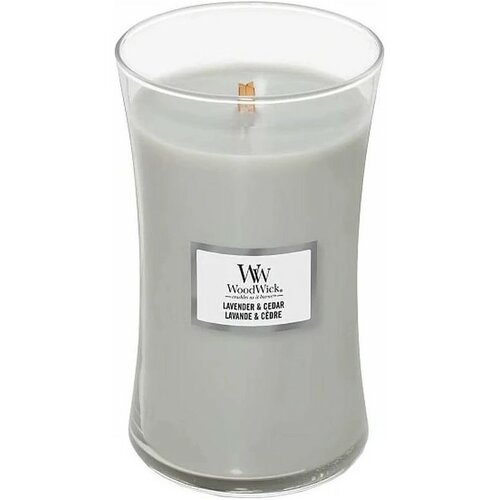 WoodWick Vonná sviečka váza veľká Lavender & Cedar, 609 g