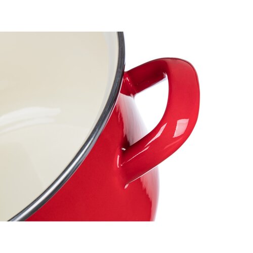 Banquet Emailira hrnce s poklicí Milton red , 20cm, 3,4 l