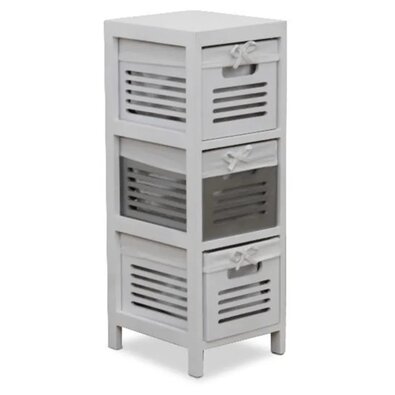 Schubladenkommode Bibi 3, weiß, 70 cm