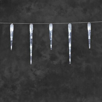 Łańcuch świetlny LED Sople 32 LED, zimna biała, 7,75 m