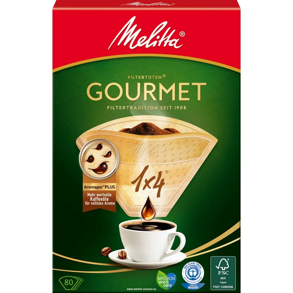 Levně Melitta Gourmet 1x4 80 ks kávové filtry