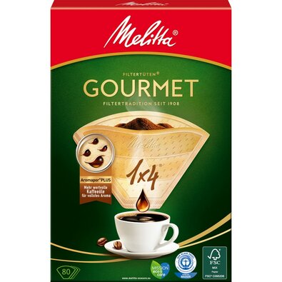 Melitta Kávové filtre Gourmet 1x4, 80 ks