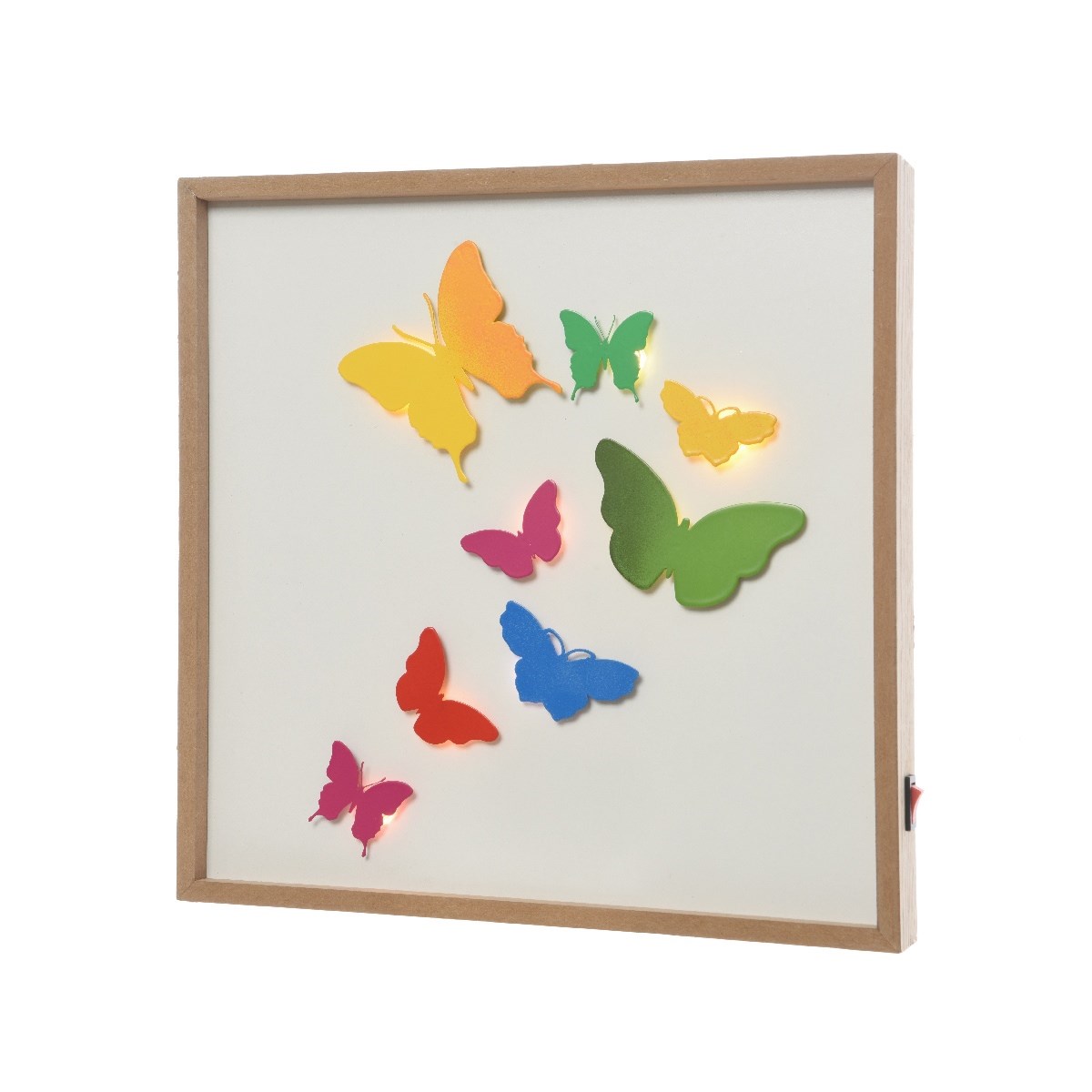 LED obraz Butterflies, 30 x 30 cm
