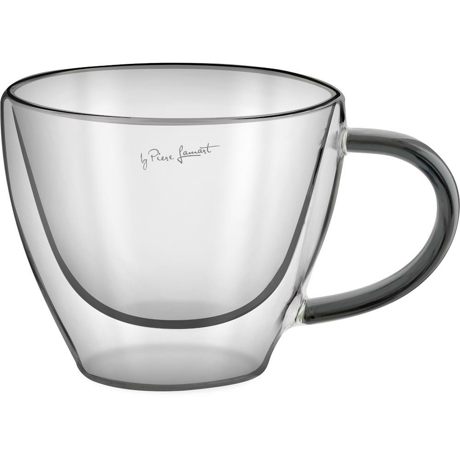 Lamart LT9117 2 darabos cappuccino pohárkészletVaso, 190 ml, fekete, fekete termék 2. képe