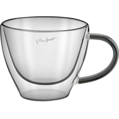 Lamart LT9117 2-dielna súprava pohárov nacappuccino Vaso, 190 ml, čierna