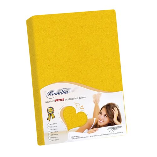 Bellatex Фроте-простирадло «Камілка», жовте, 90 ×200 см
