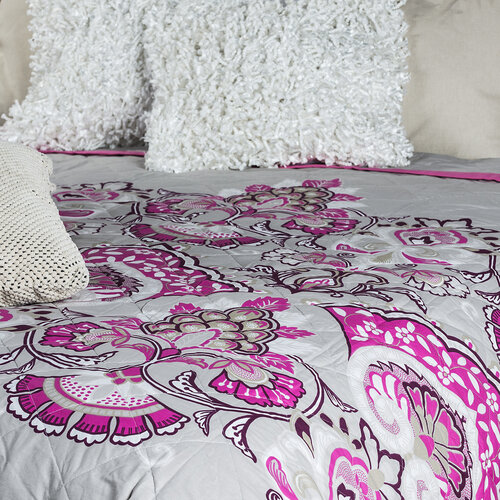 Přehoz na postel Laissa růžová, 240 x 220 cm