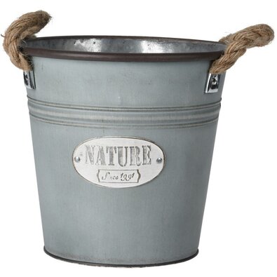 Cinkov obal za cvetlično lončnico Nature, 21,5 x20,5 cm