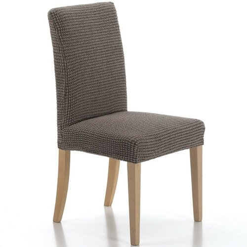 Multielastyczny pokrowiec na krzesło brązowy, 45 x 45 cm, zestaw 2 szt.