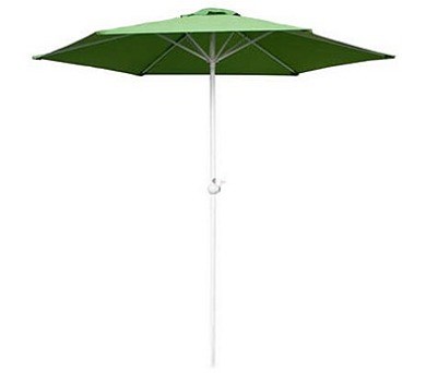 Slnečník s kľučkou 230 cm, svetlo zelená,