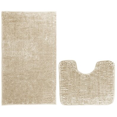 Restilo Komplet dywaników łazienkowych Bati beżowy, 2 szt. 50 x 80 cm, 40 x 50 cm