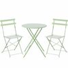 Aldotrade Klappbare Gartenmöbel Bea Grün, Tisch und 2 Stühle Set