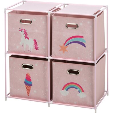 Storage Solutions Дитяча шафа з 4 ящиками длязберігання, 68 x 35 x 70 см