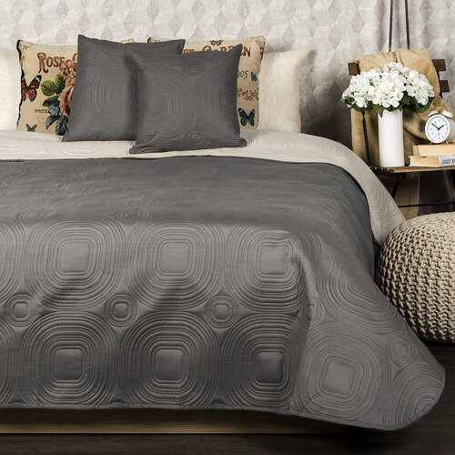 4Home Pregrinjalo za posteljo Doubleface taupe/bež, 220 x 240 cm, 2x 40 x 40 cm