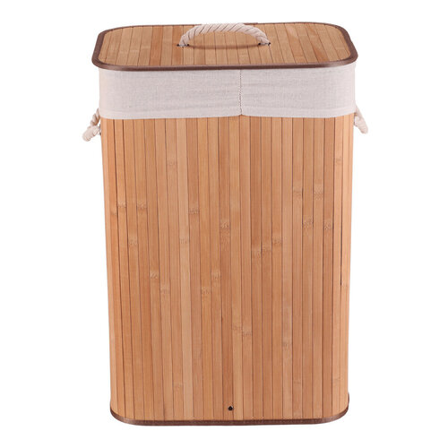 Bambusový prádelní koš s víkem ZEN, přírodní