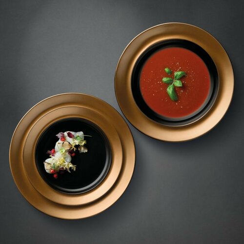 BergHOFF 3-częściowy komplet talerzy porcelanowych GEM, czarny