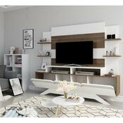 TV-Möbel Delpi Walnut and White