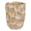 Osłonka betonowa na kwiaty Plaster miodu, rozm. M, szer. 16 cm, beżowo-złoty