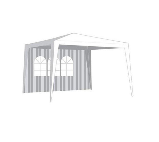 Bočnice záhradného stanu s oknom - pruhy