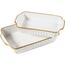 Mäser 2-tlg. Set Auflaufformen Pintar White braune Punkte