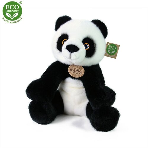 Rappa Plyšová panda sedící černobílá, 27 cm