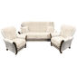 4Home Narzuty na kanapę i fotele Baranek kremowy, 150 x 200 cm, 2 szt. 65 x 150 cm