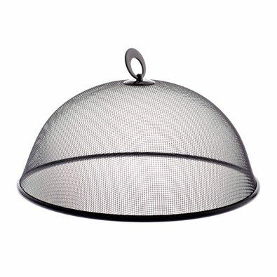 Kovov pokrov za živila premer 30 cm, črn