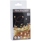 Svetelný drôt Clarion 40 LED, teplá biela