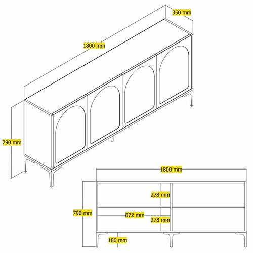 Schrank Lyon Cream and Black