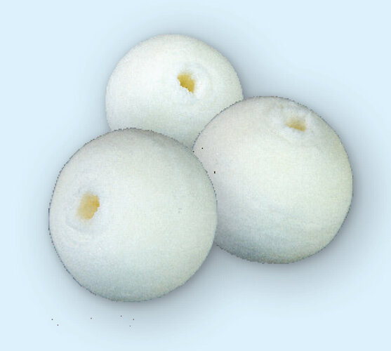 Kulki na mole biały