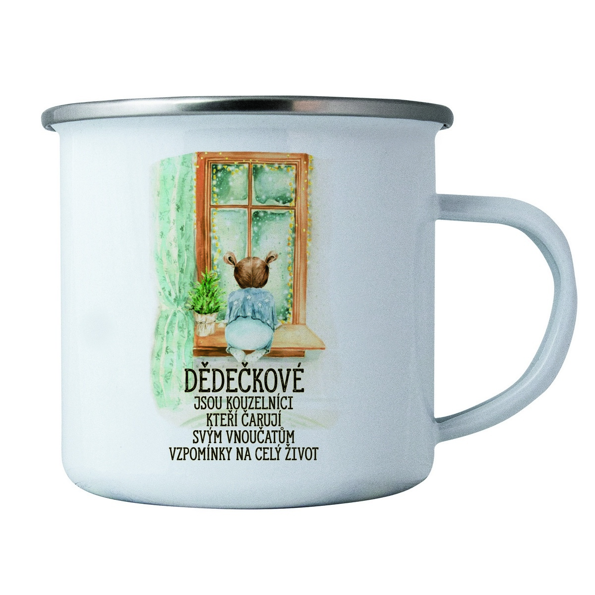 Bohemia Gifts Plechový hrnek Dědečkové, 350 ml