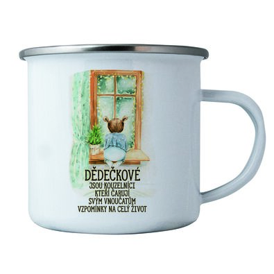 Bohemia Gifts Plechový hrnček Grandfathers, 350 ml