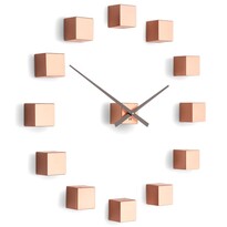 Future Time FT3000CO Cubic copper Dizajnové samolepiace hodiny, pr. 50 cm