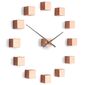 Future Time FT3000CO Cubic copper Dizajnové samolepiace hodiny, pr. 50 cm