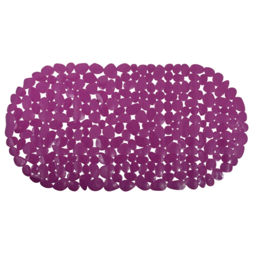Spirella Protiskluzová podložka do vany GALETS, fialová, 99 x 39 cm