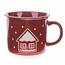 Vianočný keramický hrnček Snowy cottage červená, 450 ml