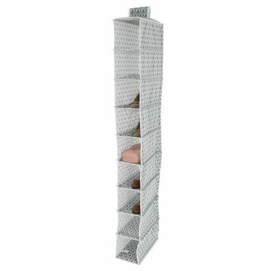 Organizator suspendat pentru pantofi și haine Compactor MISSY, 15 x 30 x 128 cm, albastru-alb