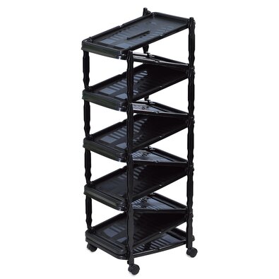 Stojan za čevlje Zip 10 črn, 36 x 30 x 94 cm