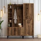 Cuier cu dulap pentru pantofi, rafturi și dulapViyana Walnut